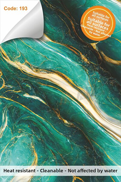 DECOMALL Rezistent la apă 50 x 100 cm Bucătărie Baie Pardoseală Marmură Mobil...