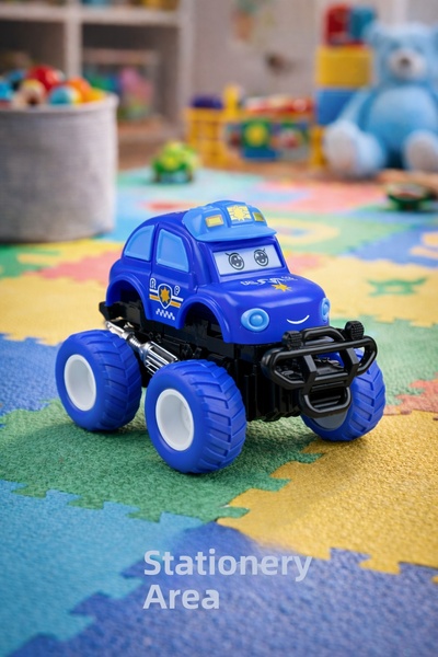 Kids Like سيارة تون تون الزرقاء ذات نظام السحب والتحرير
