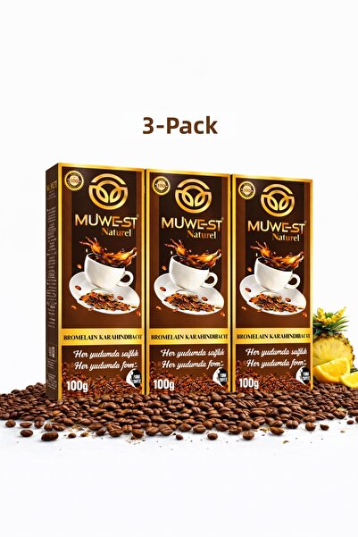 Muwest Naturel بروميلين كاراهينديبا فيتامين سي 100 جرام مجموعة من 3 قطع
