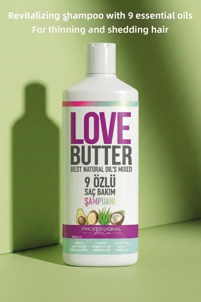 LOVE BUTTER 9 جوهر مكافحة تساقط الشعر سريع الشعر التمديد تساقط الشعر المتأخر إصلاح شامبو مغذي