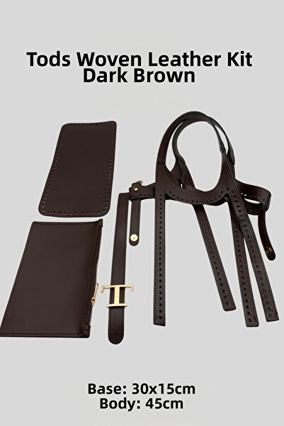 BD fold yarn Kit de genți Tods Kit de tricotat din piele, culoare maro amar, ...