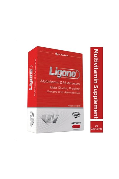 Rcfarma Ligone Multivitamin Multimineral Beta Glucan Probiotic 30 Capsules