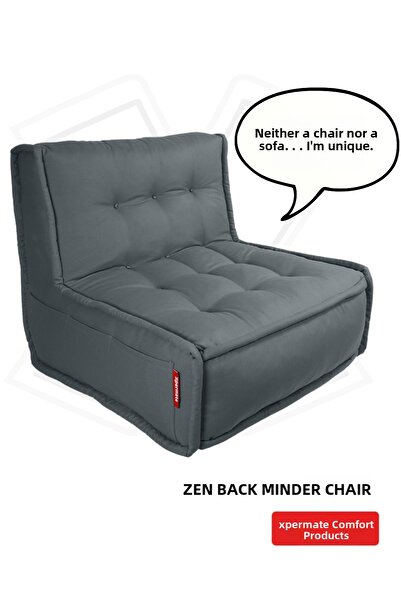 XPERMATE Back Cushion Seat Nordic Style Ergonomic Floor Seat Sitting Cushion with Backrest 80X60 Gray Zen