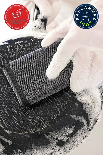 Vivenda Miss Clean 2-Pack Magic Inox Stainless Steel Wire Dish Sponge – Non-S...