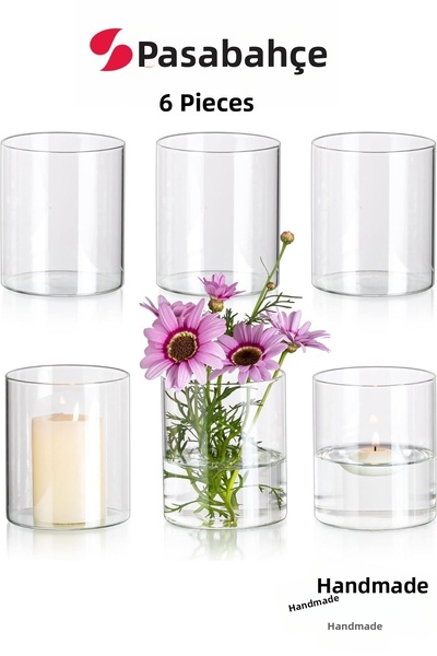 Paşabahçe Γυάλινο Βάζο Μεσαίου Μεγέθους 20cm Ύψος 9cm Πλάτος 6 Τεμάχια