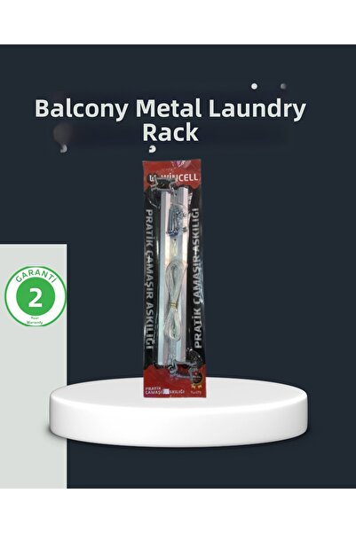 Epilons شماعة غسيل حديدية للشرفة مناسبة للحوامل، تصميم متين Azrlya-KR-RS34