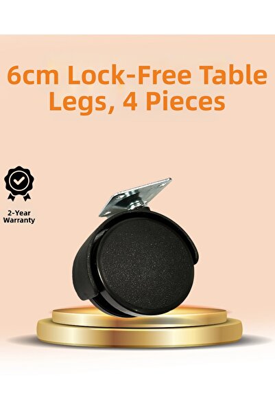 İsmiyle Al Znv Mey Import ®   6 cm Lockless Table Leg Wheel Set of 4 Multi-Pu...