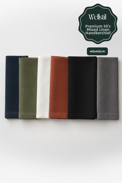 Wellstil Premium |   50 Pack Mixed Linen Napkins 40 X 40 cm