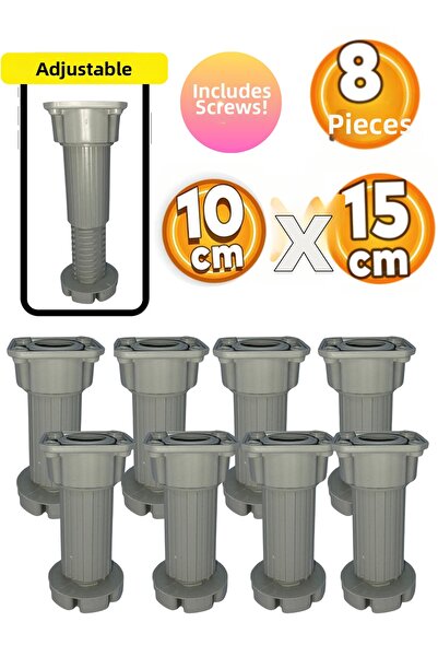 yusa stores 10-15cm Adjustable Furniture Leg |   Base, Kitchen Bathroom Cabin...