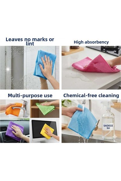 Larimar 20 Pieces Microfiber Cleaning Cloth – Glass, Kitchen, Bathroom and General Cleaning, Leaves No Marks, Highly Absorbent