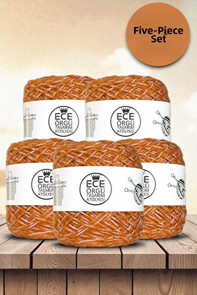 Ece Örgü Tasarım Atölyesi Fir de tricotat de iarnă, de culoare muștar, cu fir...