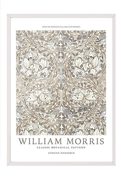 Postifull Tablou cu ramă albă, William Morris - African Marigold Comfort Seria NR:108583