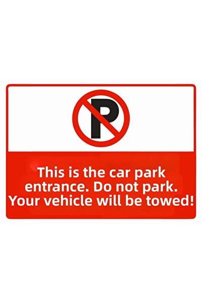 ZiPrinter لافتة تحذيرية من البلاستيك PVC مقاس A4 21×30 سم تحمل عبارة 'موقف سي...