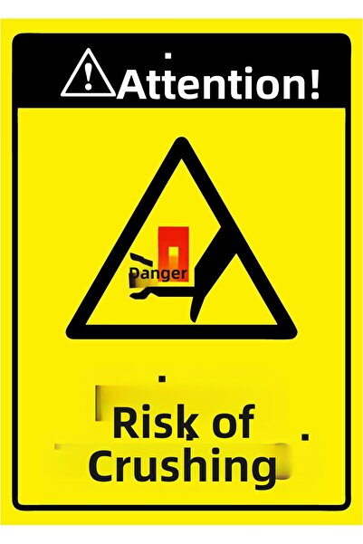 ZiPrinter انتبه! لافتة تحذيرية من خطر الانهيار isg مصنوعة من مادة PVC مقاس A5...