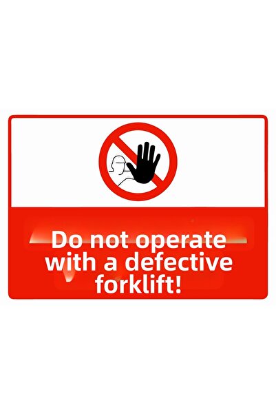 ZiPrinter لا تعمل بالرافعة الشوكية المعيبة، لافتة تحذير من نوع isg، مصنوعة من مادة PVC، مقاس A5، 15×21 سم