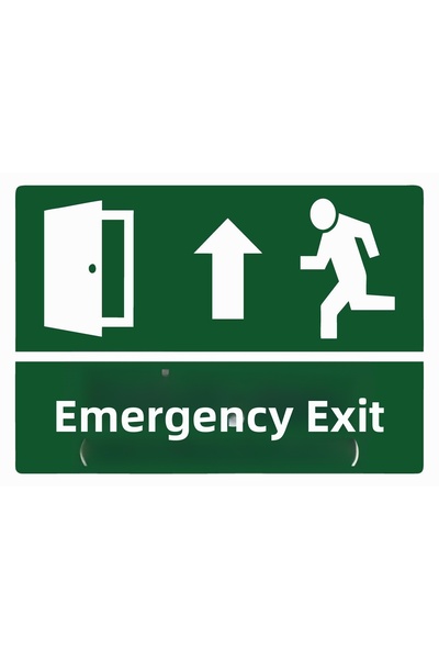 ZiPrinter لافتة تحذيرية للخروج في حالات الطوارئ من مادة PVC مقاس A4 21x30 سم