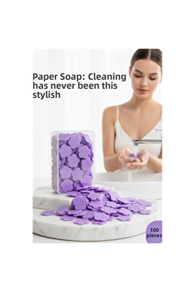 Fırsatkolik صابون ورقي معطر يذوب باليد - عبوة من 100 قطعة صابون سحري - صندوق ...