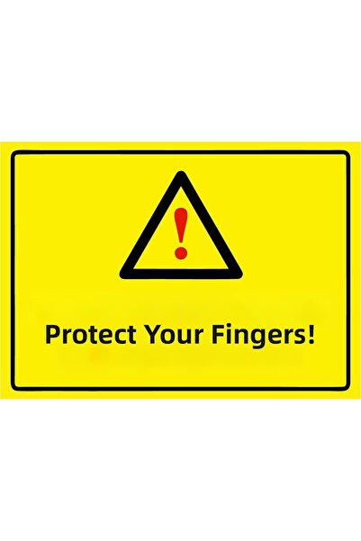 ZiPrinter حافظ على أصابعك! لافتة تحذير من مادة PVC مقاس A4 21x30 سم