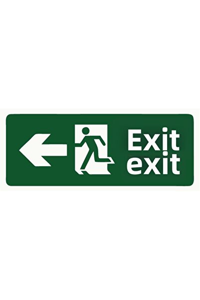 ZiPrinter لافتة تحذيرية للخروج من مادة PVC مقاس A3 30×42 سم