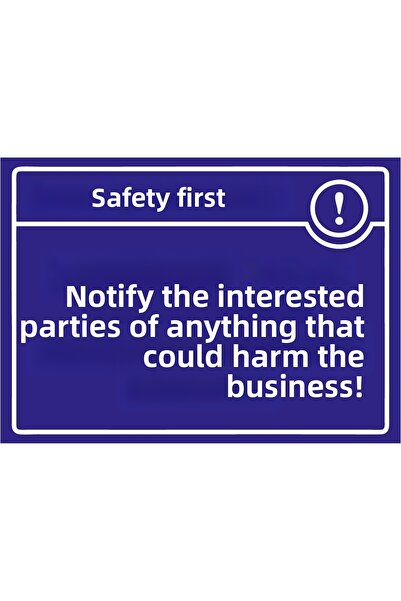 ZiPrinter لافتة تحذيرية من شركة isg بعبارة 'اعلم كل ما قد يضر العمل'، مصنوعة ...