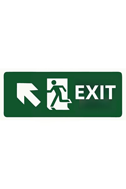 ZiPrinter لافتة تحذيرية للخروج من مادة PVC مقاس A5 15×21 سم