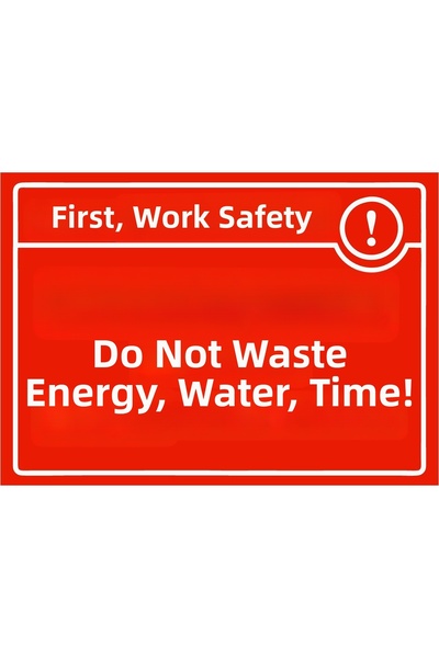 ZiPrinter أولاً، احترم سلامة العمل وتجنب هدر الطاقة والماء والوقت! لافتة تحذي...