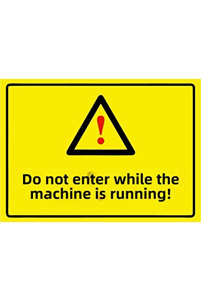 ZiPrinter ماكينة تعمل أثناء الدخول! لافتة تحذير من مادة PVC مقاس A4 21x30 سم