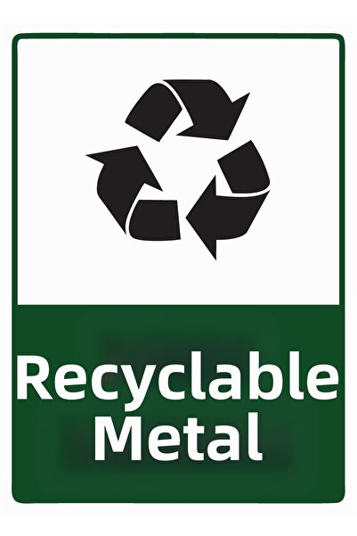 ZiPrinter لافتة تحذير من المعادن الخطرة مصنوعة من البلاستيك PVC مقاس A4 21×30 سم