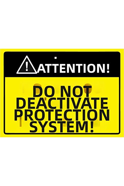 ZiPrinter انتبه! إلغاء النظام الواقي! لافتة تحذير من مادة PVC مقاس A4 21x30 سم