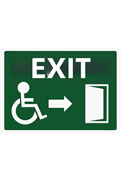 ZiPrinter Exit Exıt Isg Warning Sign Pvc A5 15X21 cm