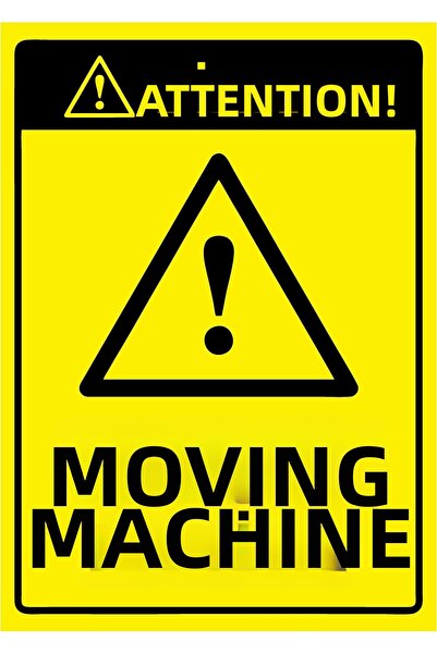 ZiPrinter انتبه! لافتة تحذيرية من شركة كاندومينك مصنوعة من مادة PVC مقاس A5 15×21 سم