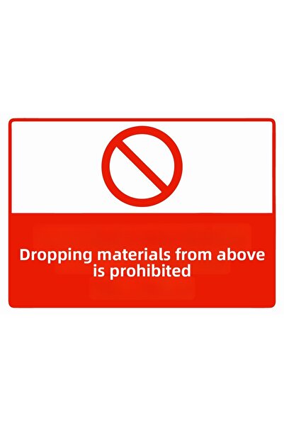 ZiPrinter منوع رمي المواد من الأعلى إلى الأسفل، لافتة تحذير isg، مصنوعة من ما...