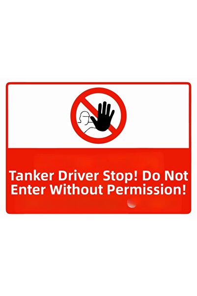 ZiPrinter سائق الشاحنة، توقف! لافتة تحذيرية من البلاستيك PVC مقاس A3 30×42 سم...