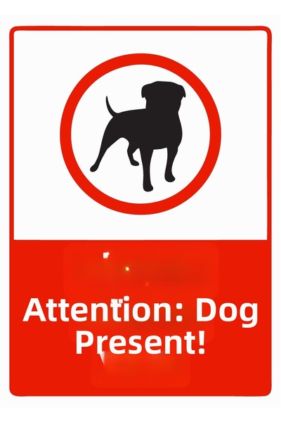 ZiPrinter انتبه، هناك كلب! لافتة تحذير من مادة PVC مقاس A3 30x42 سم