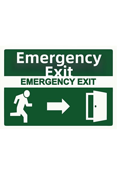 ZiPrinter لافتة تحذيرية للخروج في حالات الطوارئ من مادة PVC مقاس A5 15×21 سم