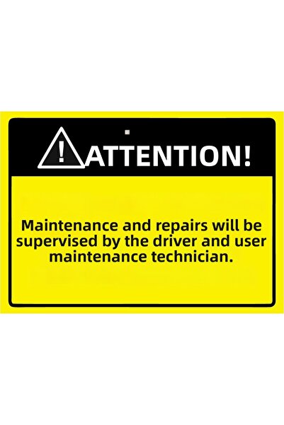 ZiPrinter انتبه! لافتة تحذيرية للفنيين المتخصصين في الصيانة والإصلاح، مصنوعة ...