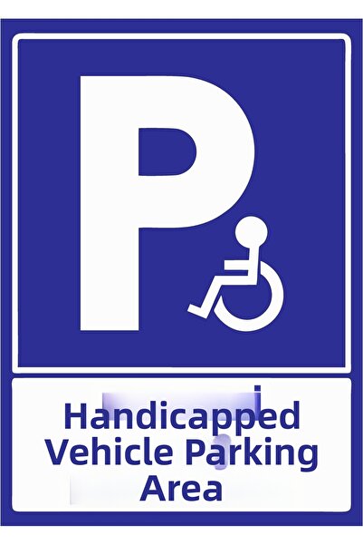 ZiPrinter Disabled Car Parking Space Isg Warning Sign Pvc A5 15X21 cm