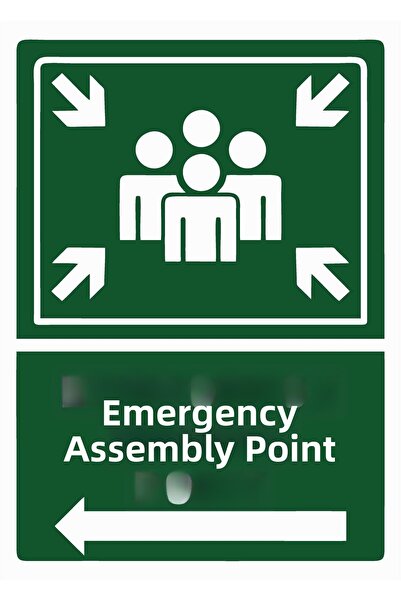 ZiPrinter Emergency Muster Point Isg Warning Sign Pvc A5 15X21 cm