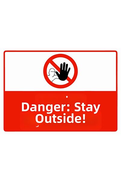 ZiPrinter لافتة تحذيرية من نوع 'الخطر يبعد' مصنوعة من مادة PVC مقاس A4 21×30 سم