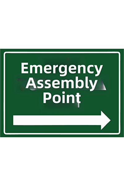 ZiPrinter لافتة تحذيرية لمكان التجمع في حالات الطوارئ مصنوعة من مادة PVC مقاس...