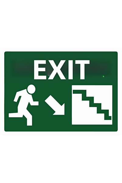 ZiPrinter لافتة تحذيرية للخروج / مخرج من مادة PVC مقاس A3 30×42 سم