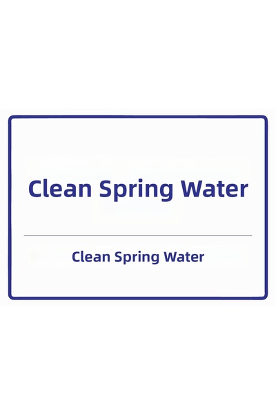 ZiPrinter لافتة تحذيرية من مياه الينابيع النظيفة CLEAN SPRING WATER مصنوعة من...