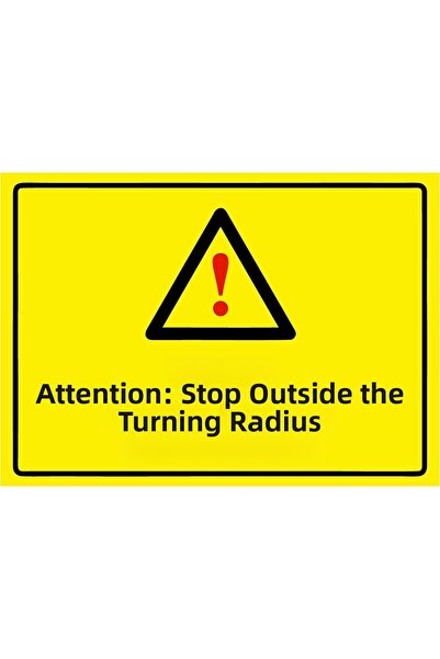ZiPrinter Caution Stop Outside the Circle Isg Warning Sign Pvc A3 30X42 cm