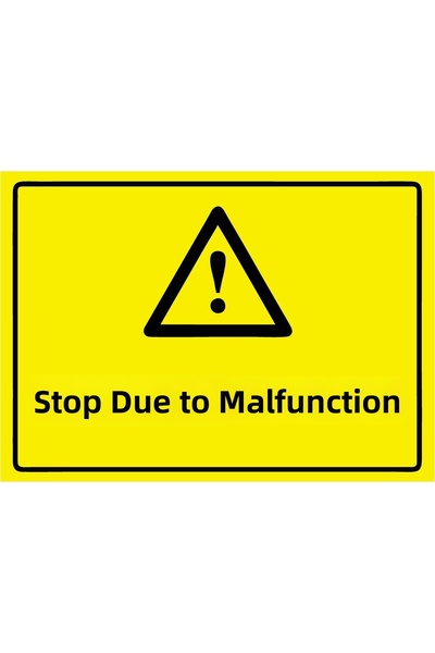 ZiPrinter Warning Sign of Failure Stop Isg Pvc A5 15X21 cm