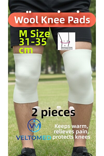 Veltomed واقي الركبة الصوفي مقاس M يحافظ على الدفء ويدعم الجسم، مناسب للجنسين...