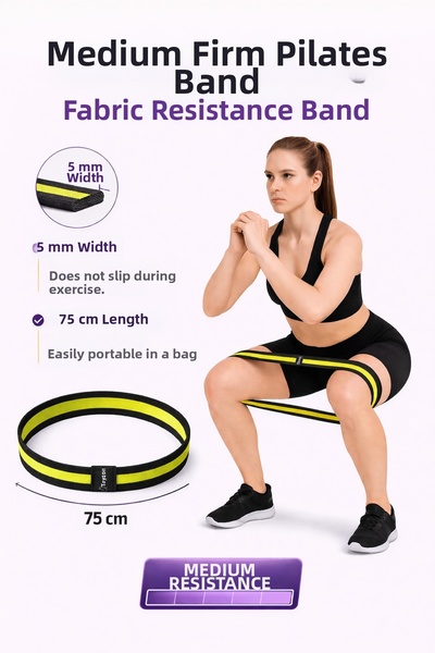 Tayzon Bandă de exercițiu Pilates - Bandă de rezistență de nivel mediu