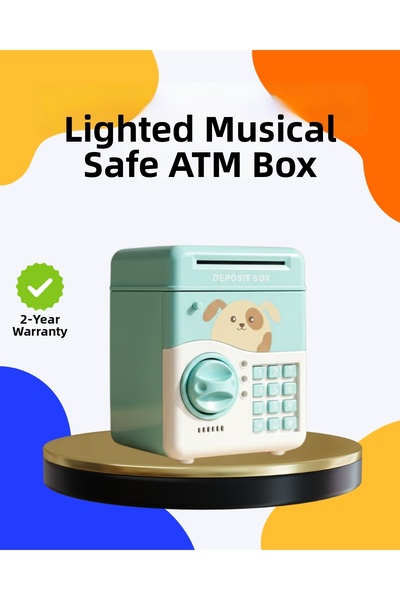 ZERO LAND Lvsqvr Children's Money Saving Box with Water Green Atm Safe Design...