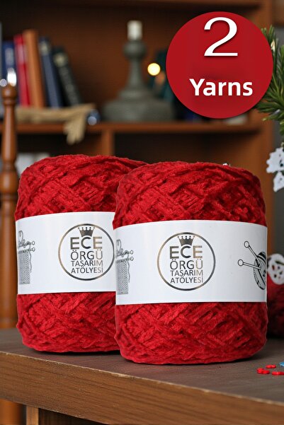 Ece Örgü Tasarım Atölyesi Теракотена, средно тежка, плоска кадифе плетена пре...