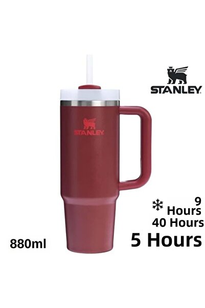 Stanley Quencher H2.O Flowstate ™   Tumbler Thermos with Straw 0.8L Flask with Straw Bordo
