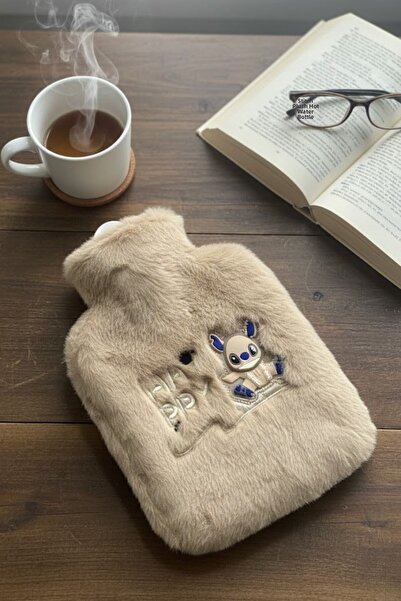 Buffer ®   Happy Robot Animal Figured Plush Hot Water Bag 1 Lt – Soft Cover, ...